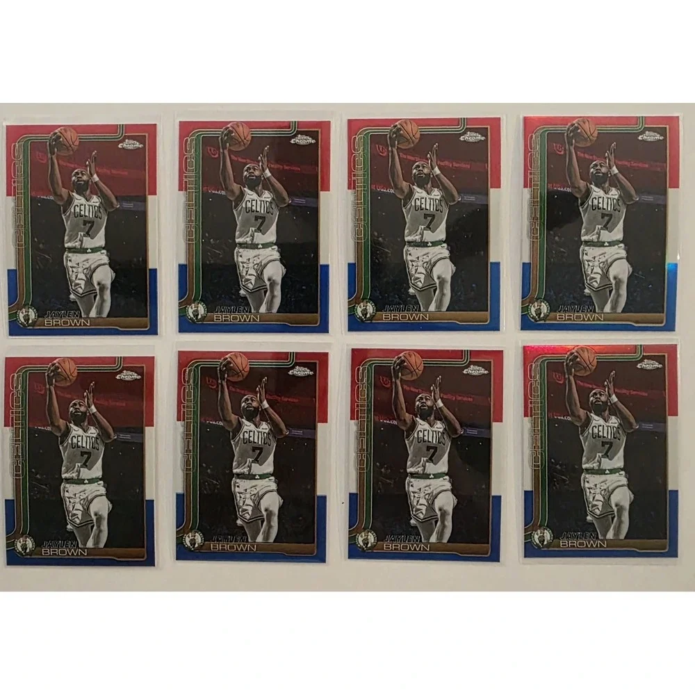 2025-26 Topps‎ Chrome - Jaylen Brown #51 Red White & Blue Refractor Lot Of 8
